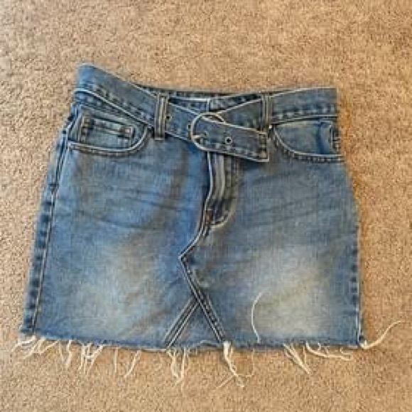 Pacsun Jean skirt with belt, size 24 - Picture 1 of 1